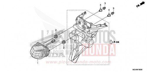 FEU ARRIERE VFR1200XDH de 2017